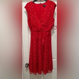 NWT Roz & Ali Red & White Midi Dress